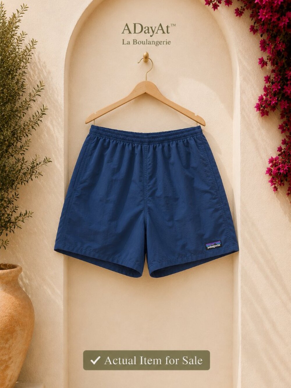 Patagonia Baggies Shorts Men's M Blue Lined Hiking Swim Outdoor Trail